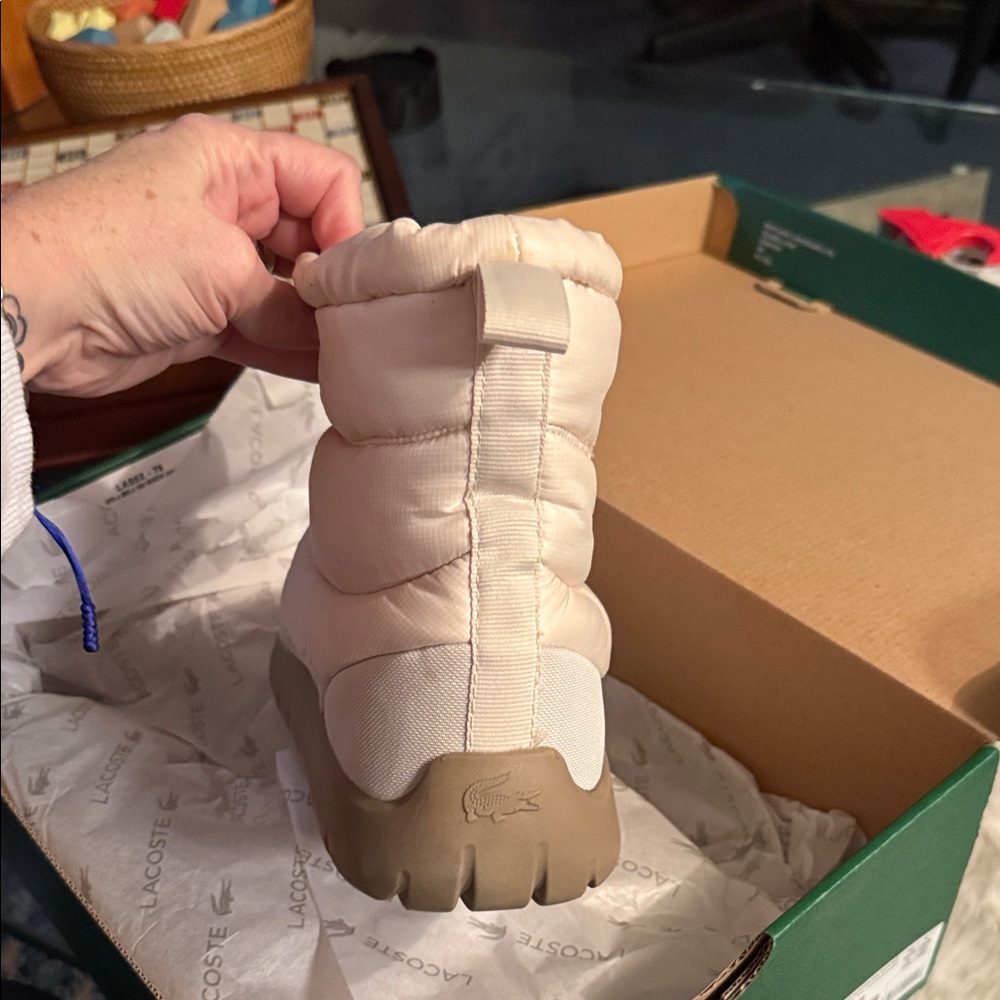 Lacoste Women's Beige Winter Boots - Picture 3 of 5